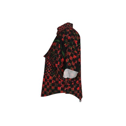 Tartan Chequed Splat MotoStripe™ Kimono Jacket