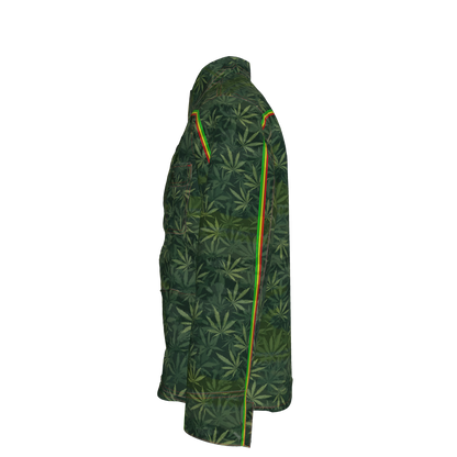 The Rasta MotoStripe™ Leaf Camo Chore Coat 🌿❤️💛💚