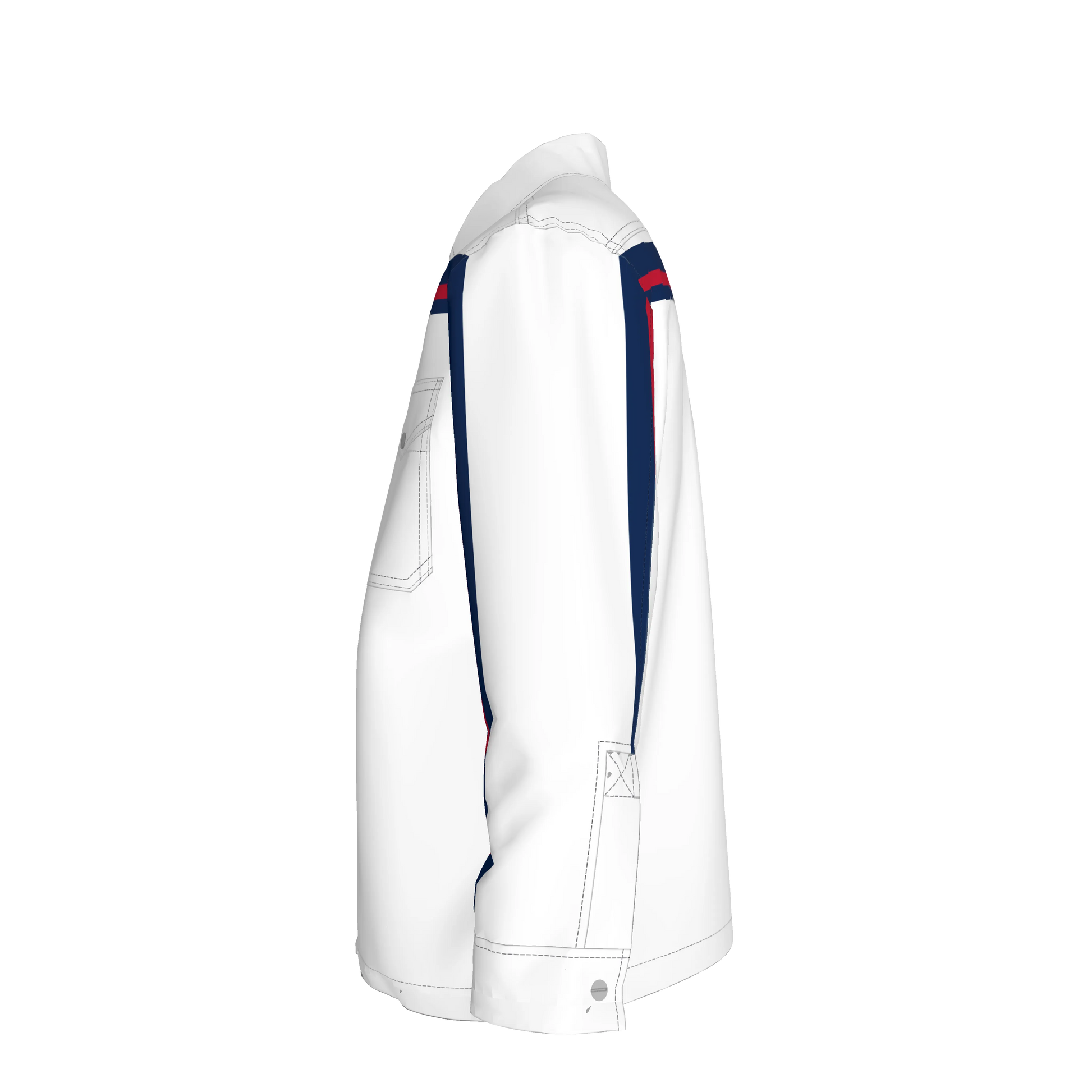 Blue & Red MotoStripe™ Snap Shirt Jacket