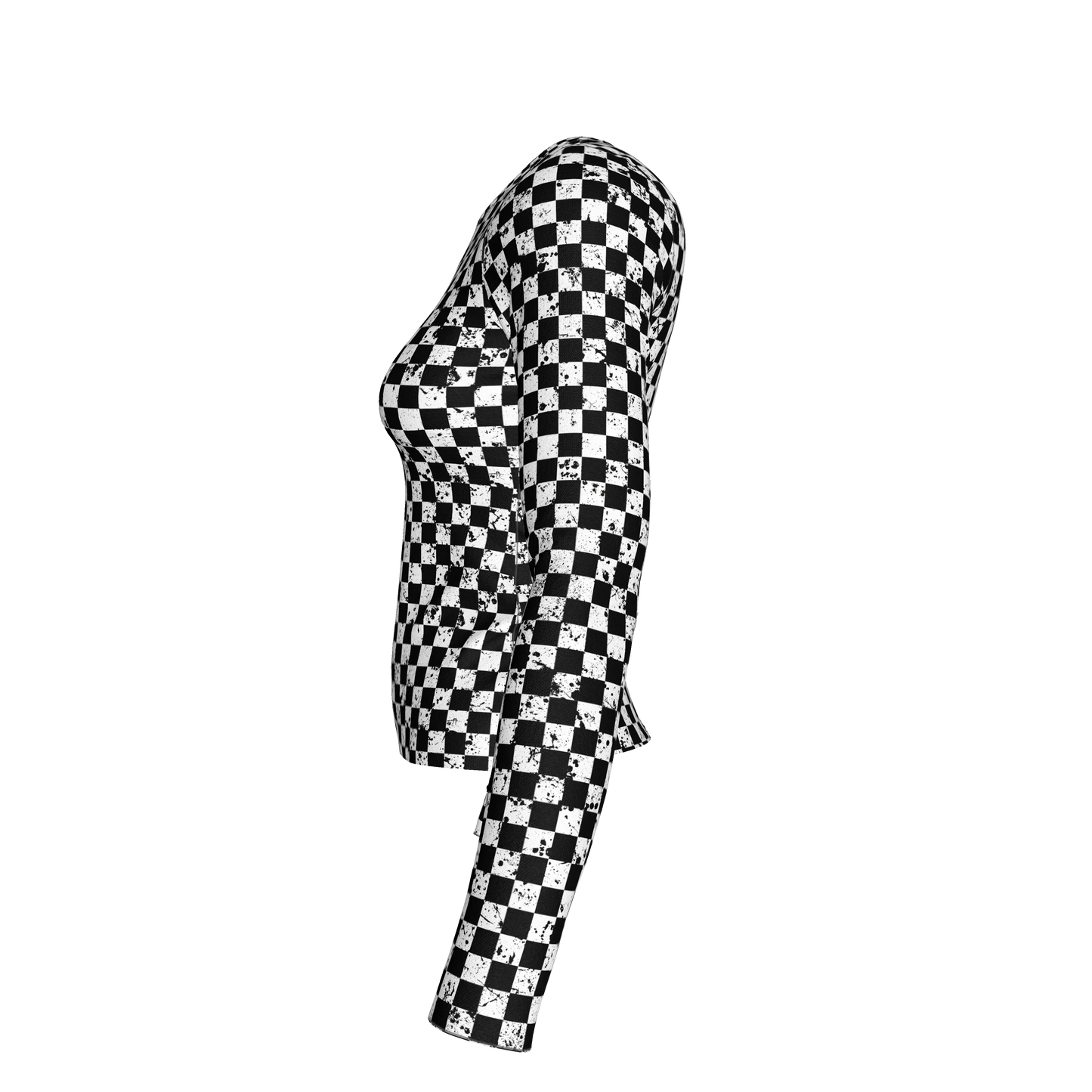 Chequered Splat Long Sleeve Tshirt