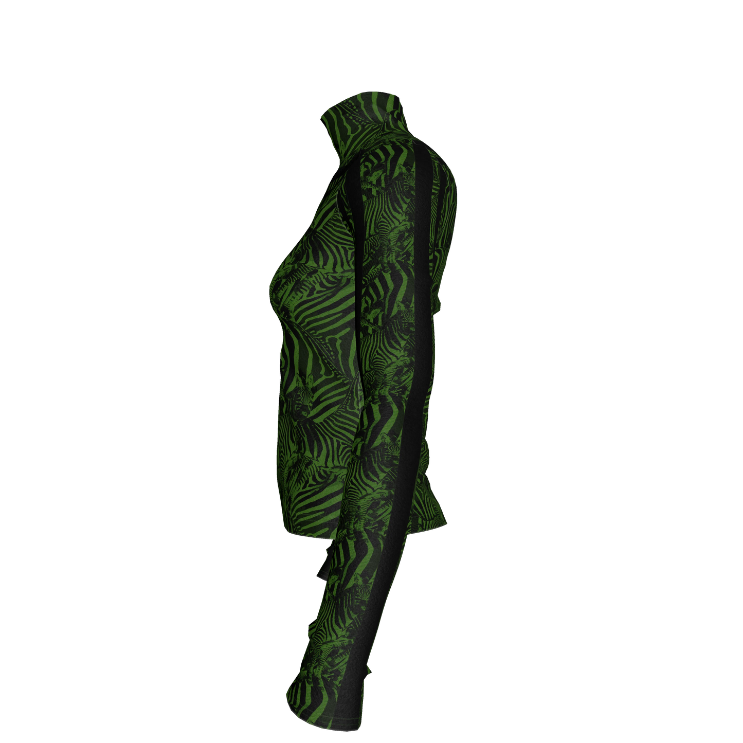 🦓💚 Green Zebra MotoStripe™ Turtleneck