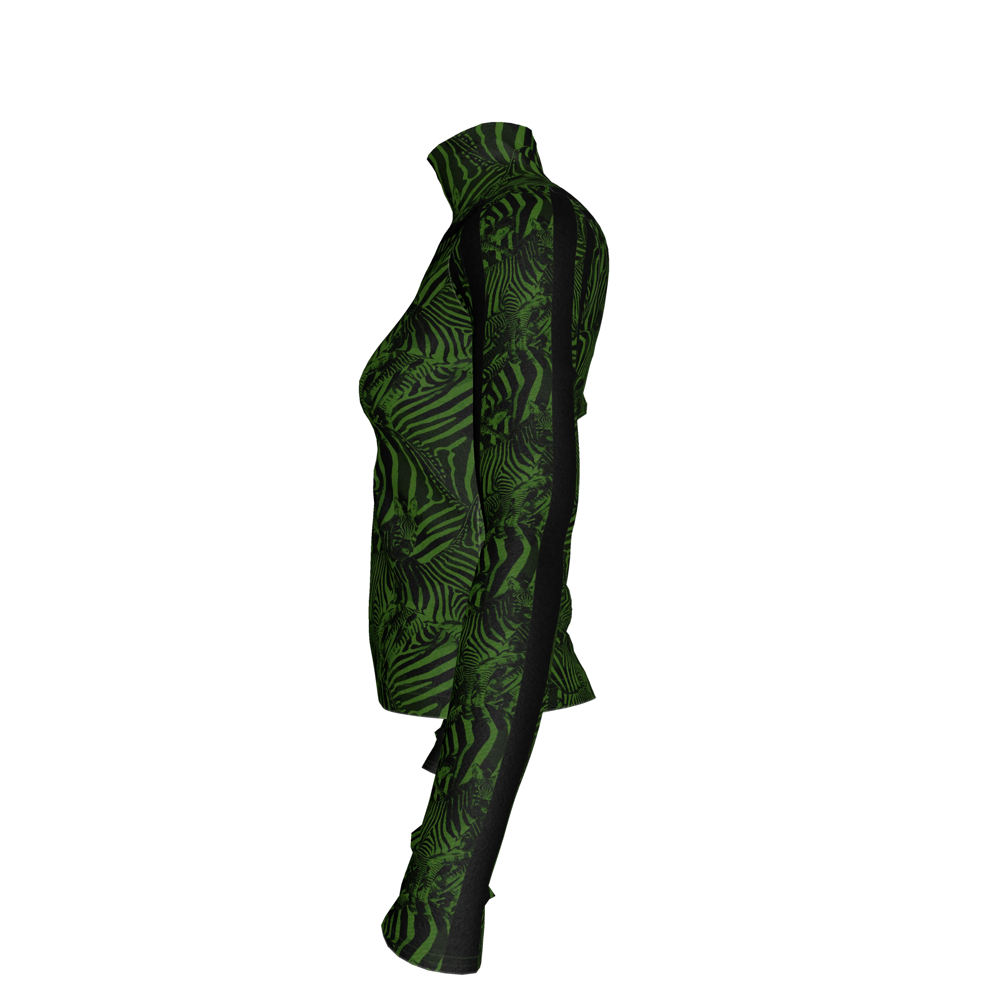 🦓💚 Green Zebra MotoStripe™ Turtleneck
