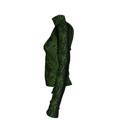 🦓💚 Green Zebra MotoStripe™ Turtleneck