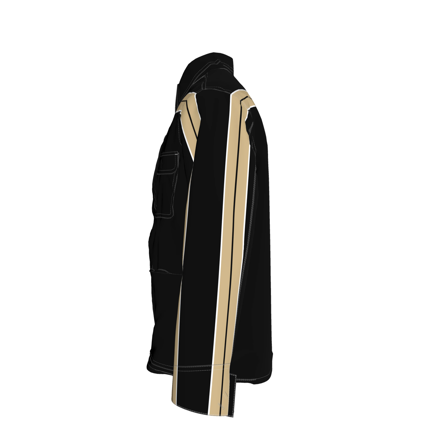 Thick Gold MotoStripe™ Black Chore Coat ⚜️🖤🏈