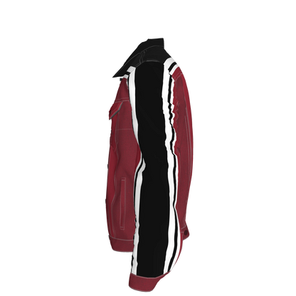Crimson MotoStripe™ Jean Jacket