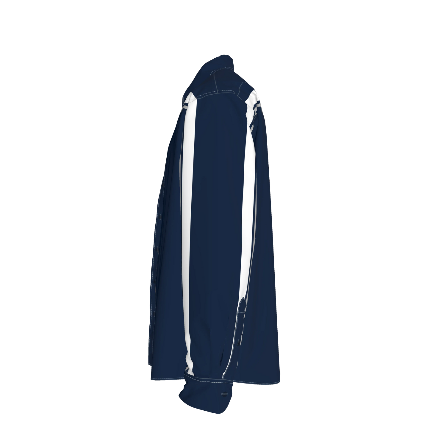 Navy MotoStripe™ Oversized Men’s Button-Down Shirt 💙⚡