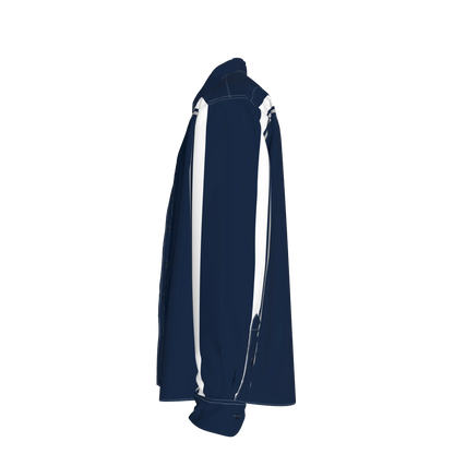 Navy MotoStripe™ Oversized Men’s Button-Down Shirt 💙⚡