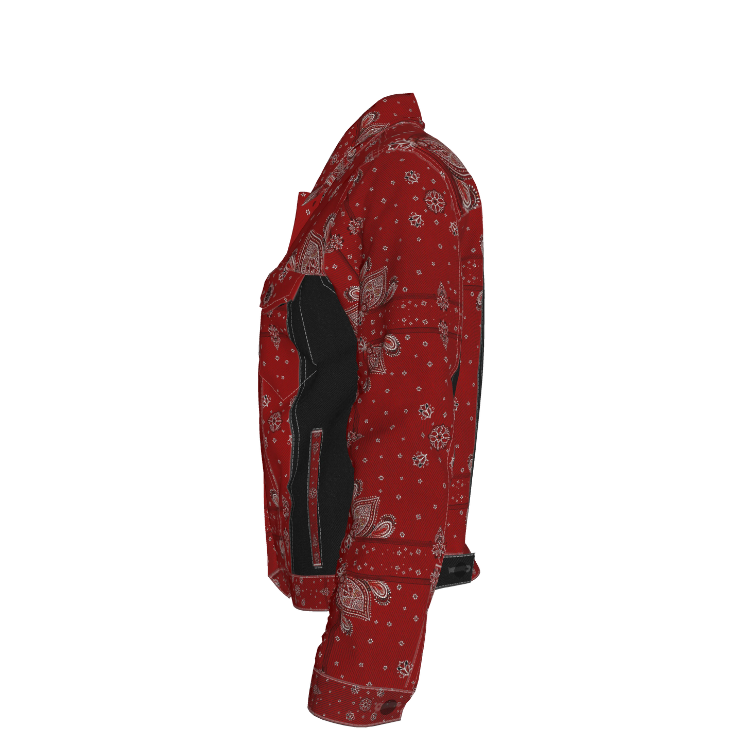 Red Bandana Women's Jean Jacket