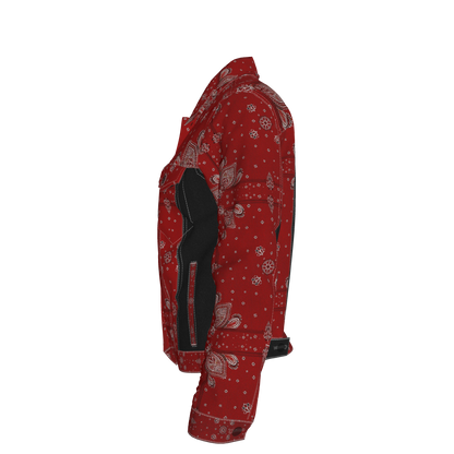 Red Bandana Women's Jean Jacket