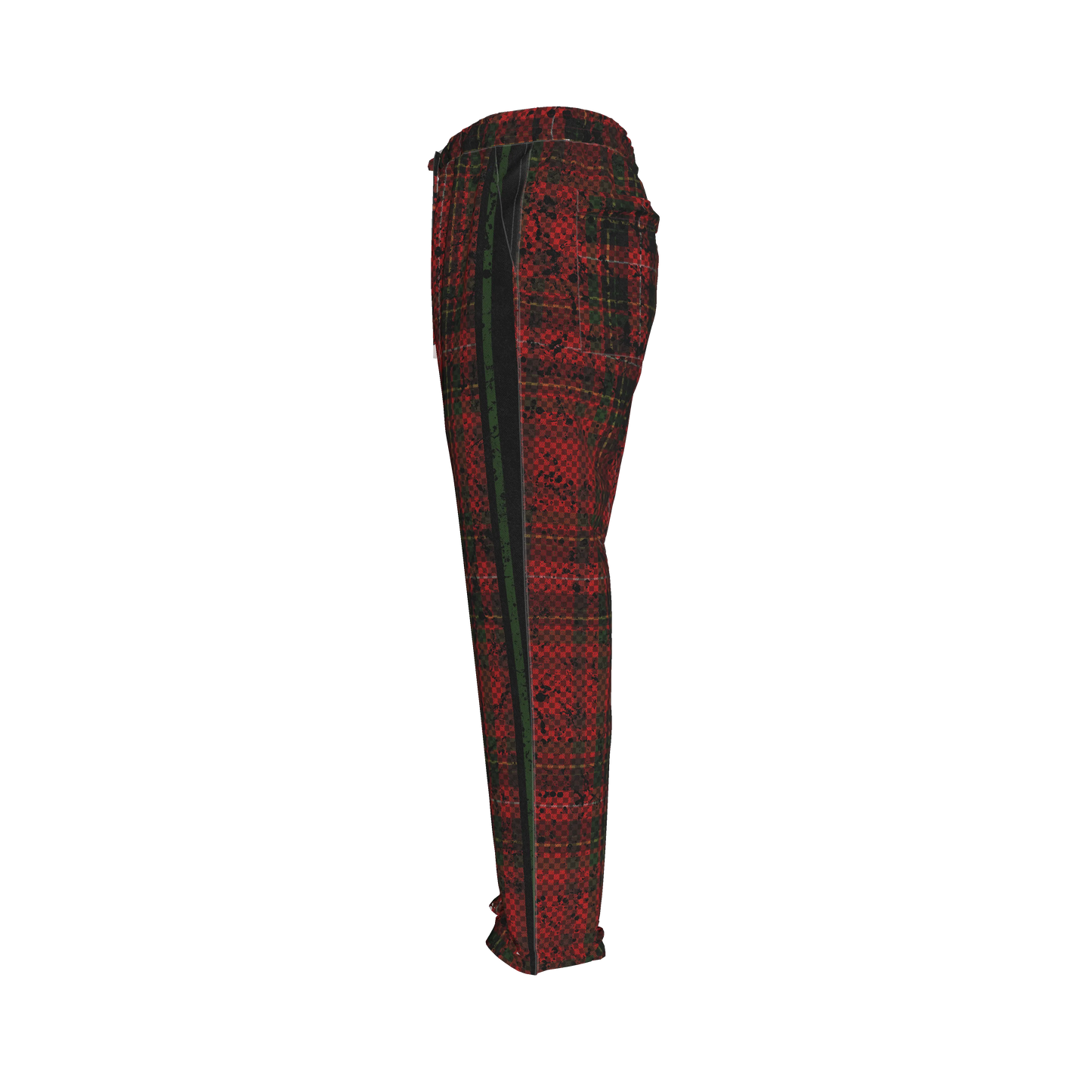 Tartan Race Green MotoStripe™ Pegged Trousers Copy