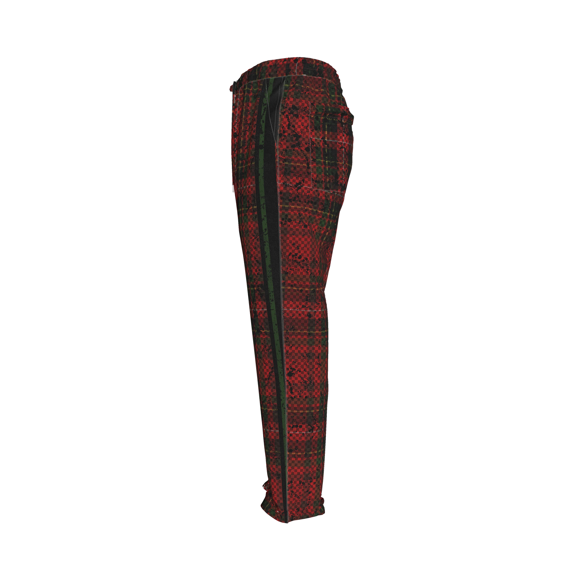 Tartan Race Green MotoStripe™ Pegged Trousers Copy