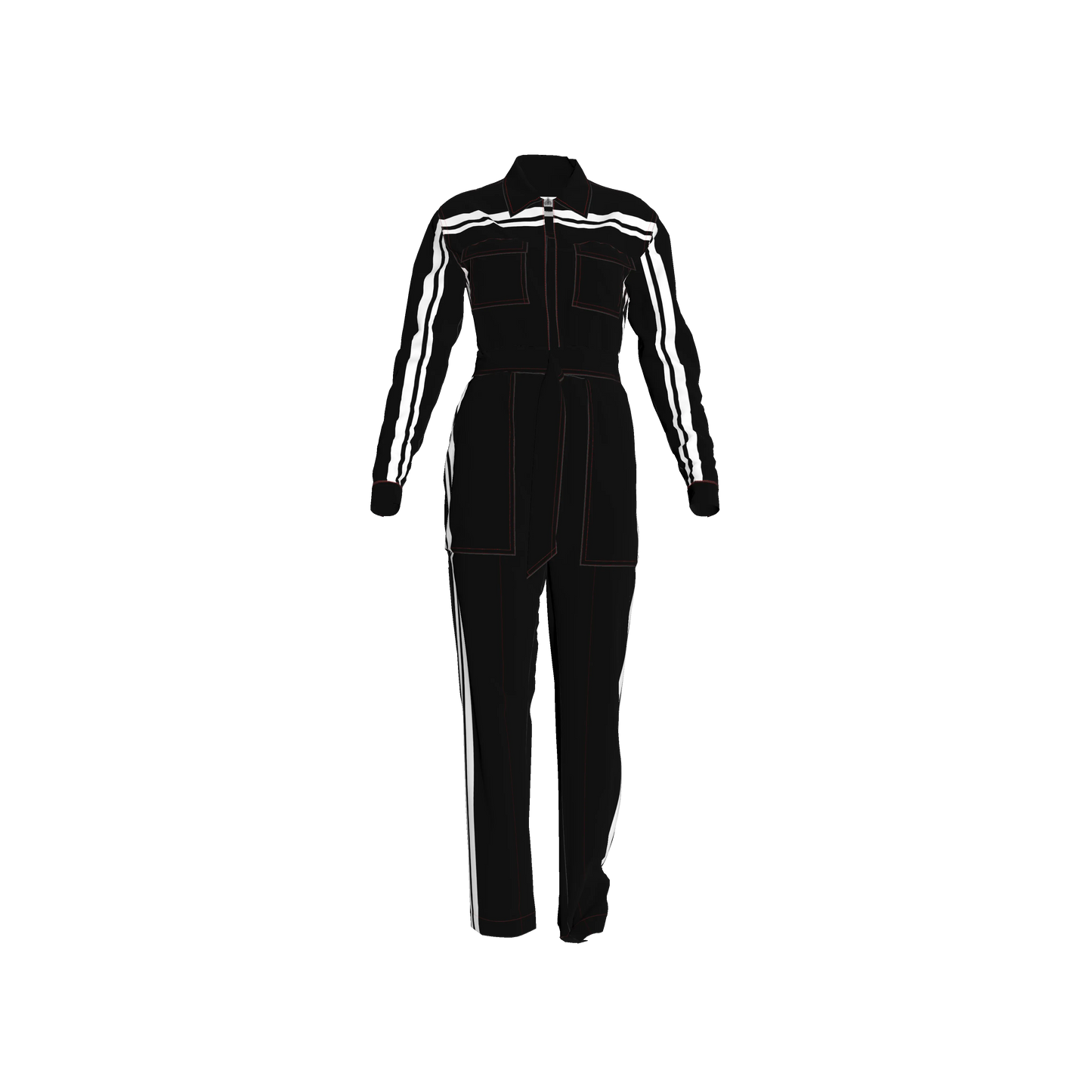 Black & White MotoStripe™ Jumpsuit