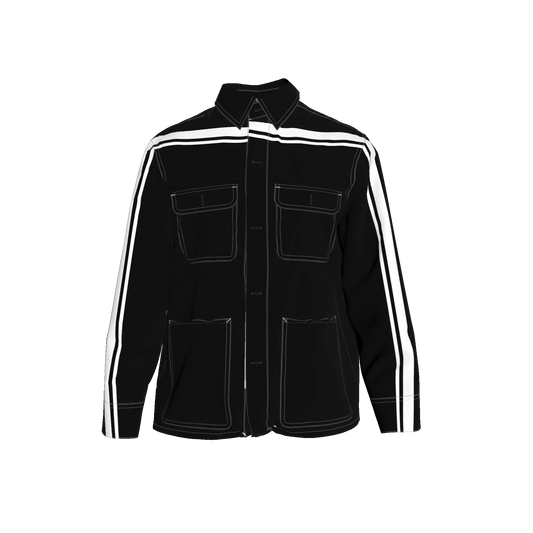 Black & White MotoStripe™ Chore Coat V2