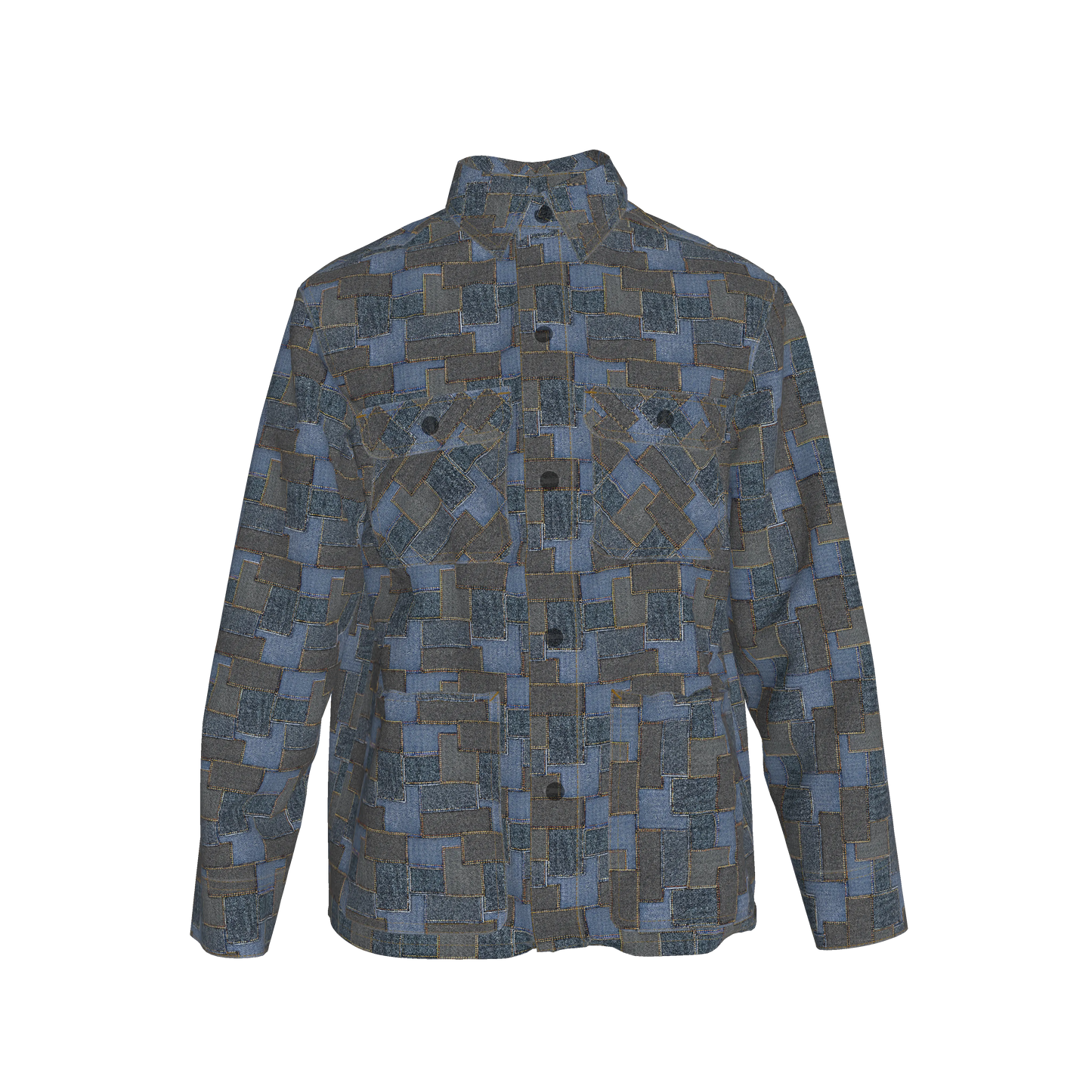 Denim👖🧵Patchwork Chore Coat