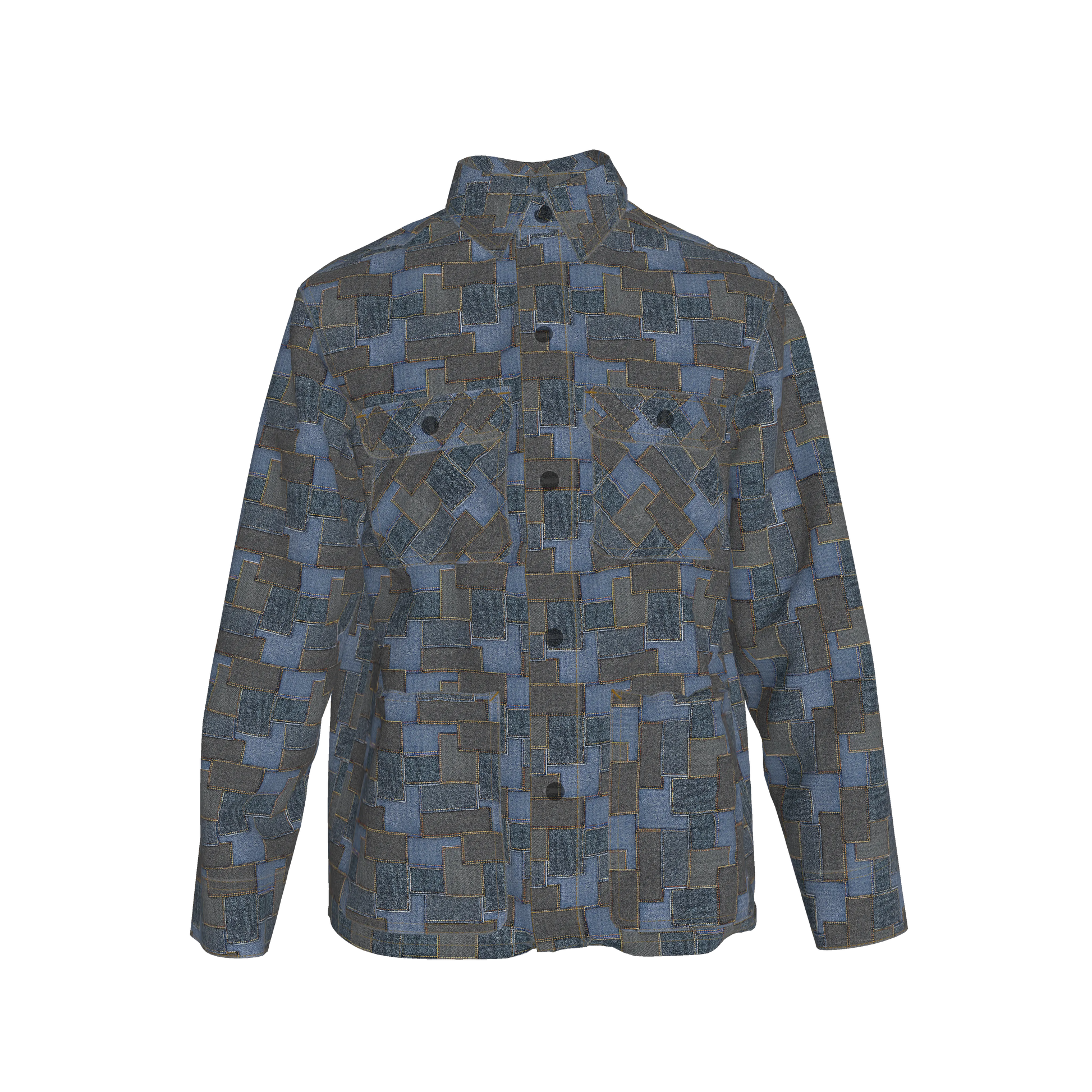 Denim👖🧵Patchwork Chore Coat