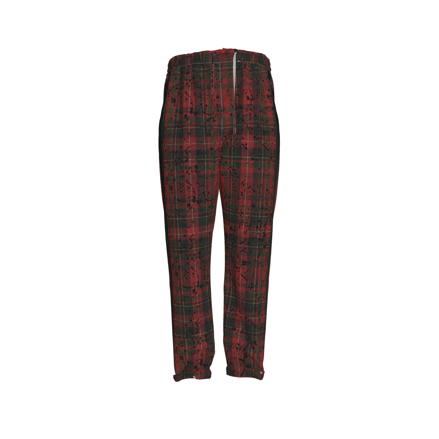 Splat Tartan Green MotoStripe™ Pegged Trousers