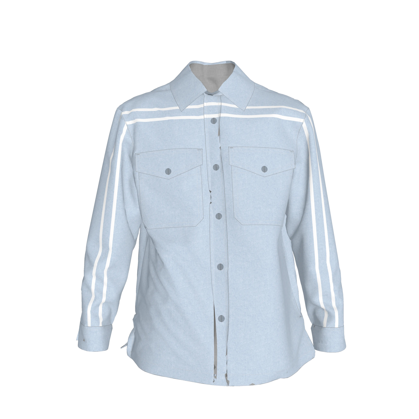 Wash Denim MotoStripe™ Snap Shirt