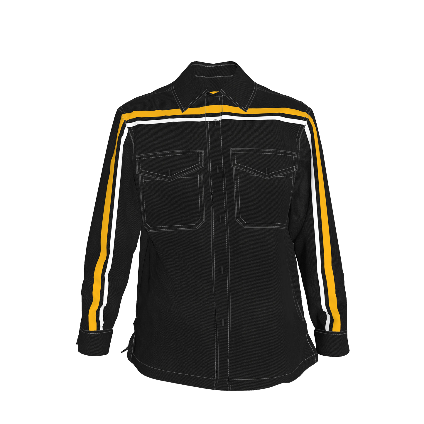 Black & Yellow MotoStripe™ Shirt Jacket