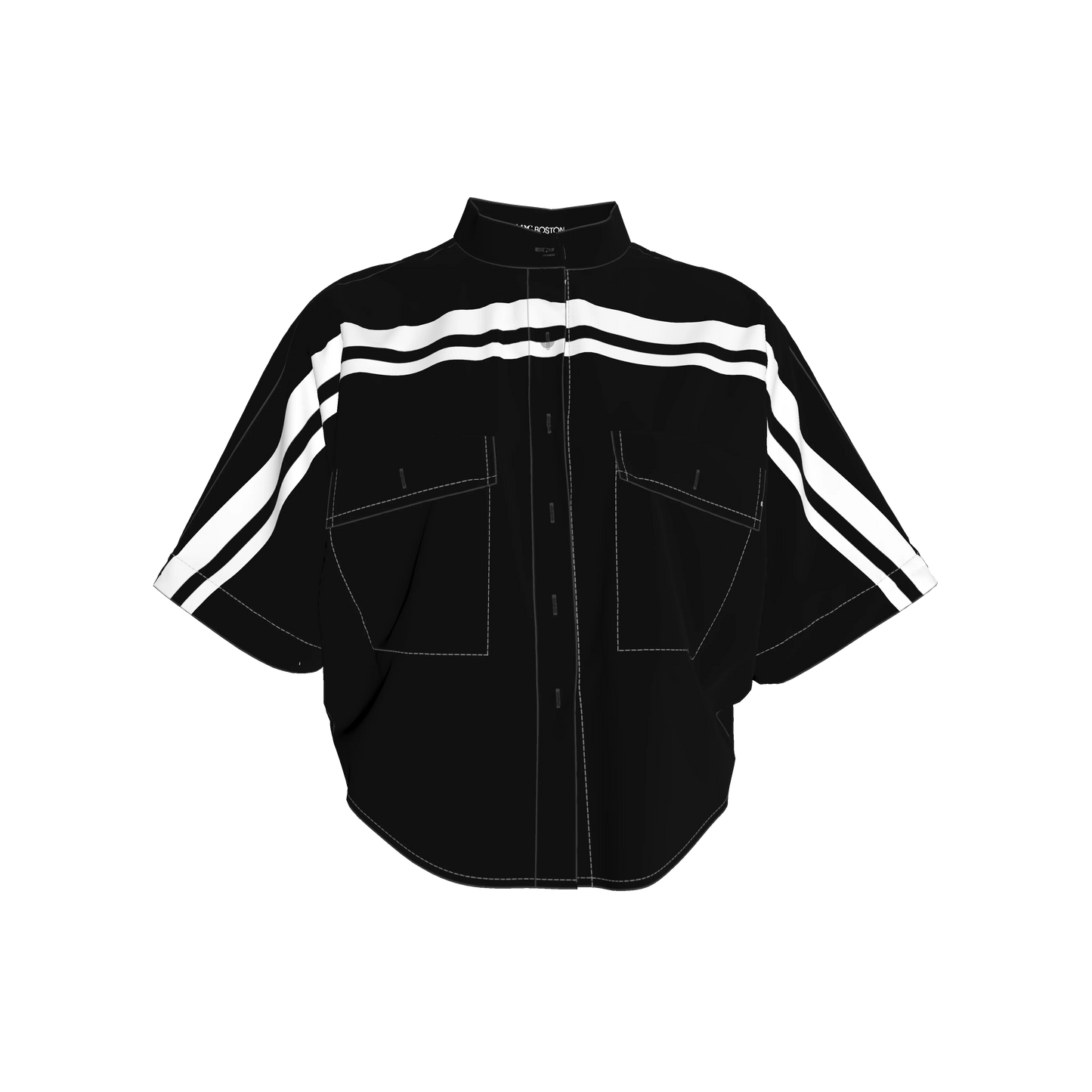 Black and White MotoStripe™ Kimono Jacket