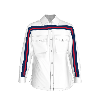 Blue & Red MotoStripe™ Snap Shirt Jacket