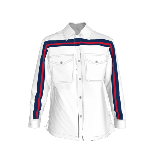 Blue & Red MotoStripe™ Snap Shirt Jacket