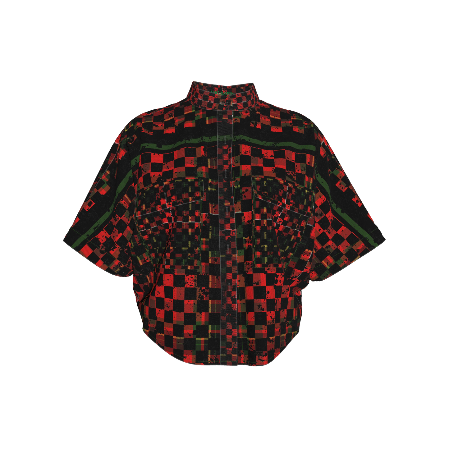 Tartan Chequed Splat MotoStripe™ Kimono Jacket