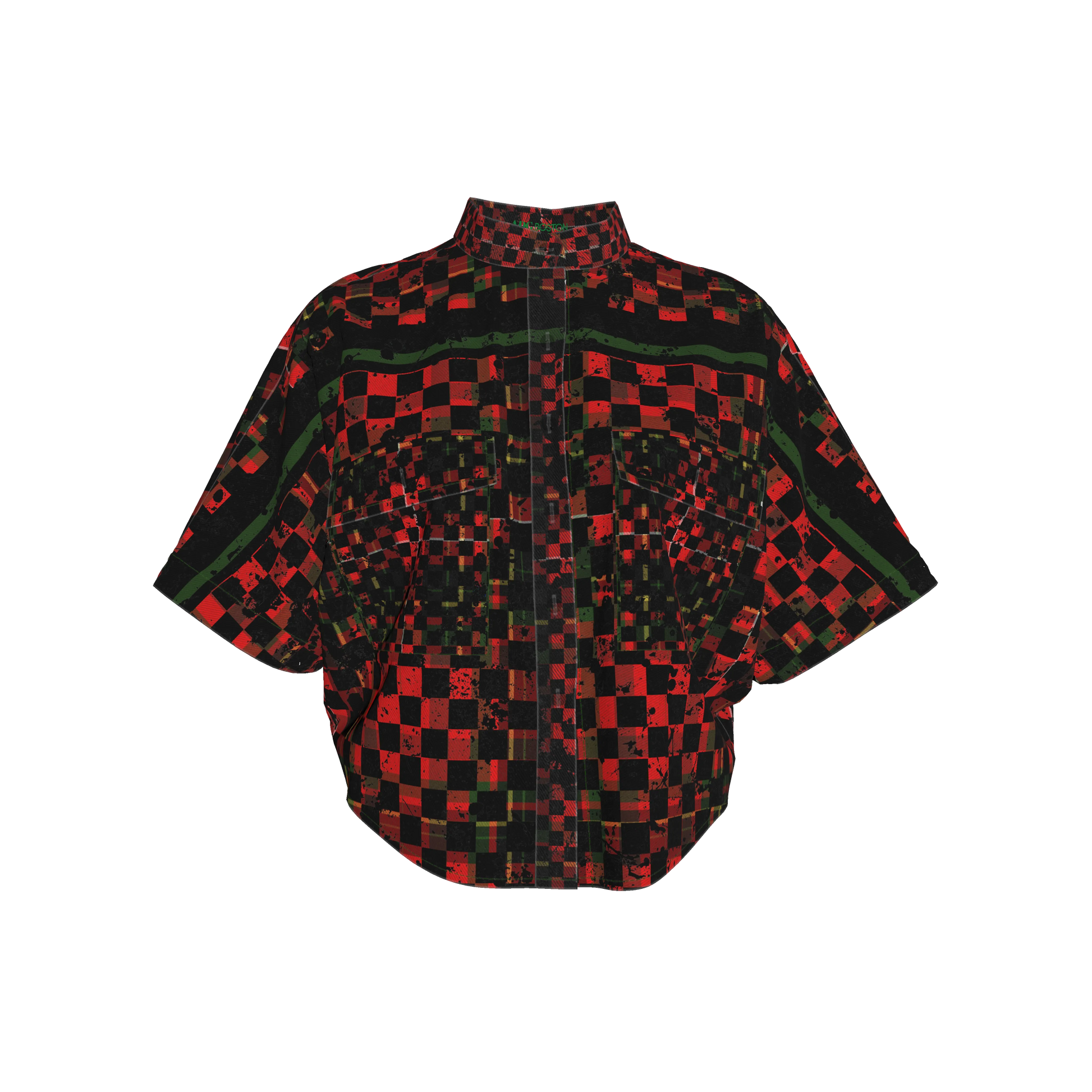 Tartan Chequed Splat MotoStripe™ Kimono Jacket