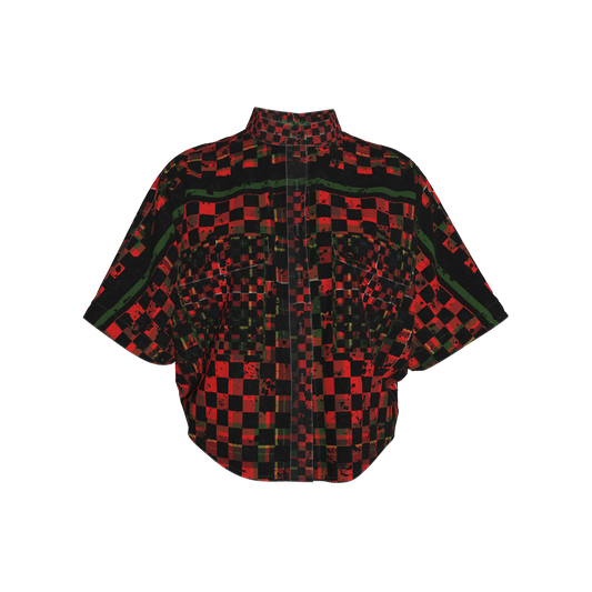 Tartan Chequed Splat MotoStripe™ Kimono Jacket