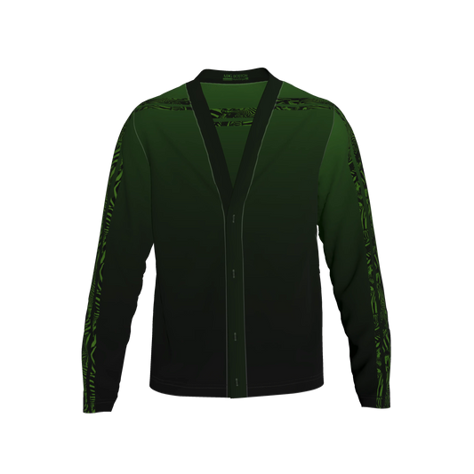 💚🦓 Wicked Green Zebra MotoStripe™ Terry Cardigan