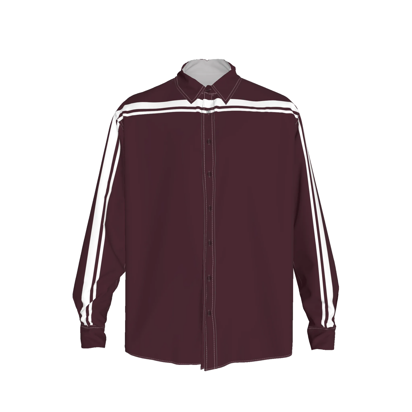 Maroon MotoStripe™ Oversized Men's Shirt