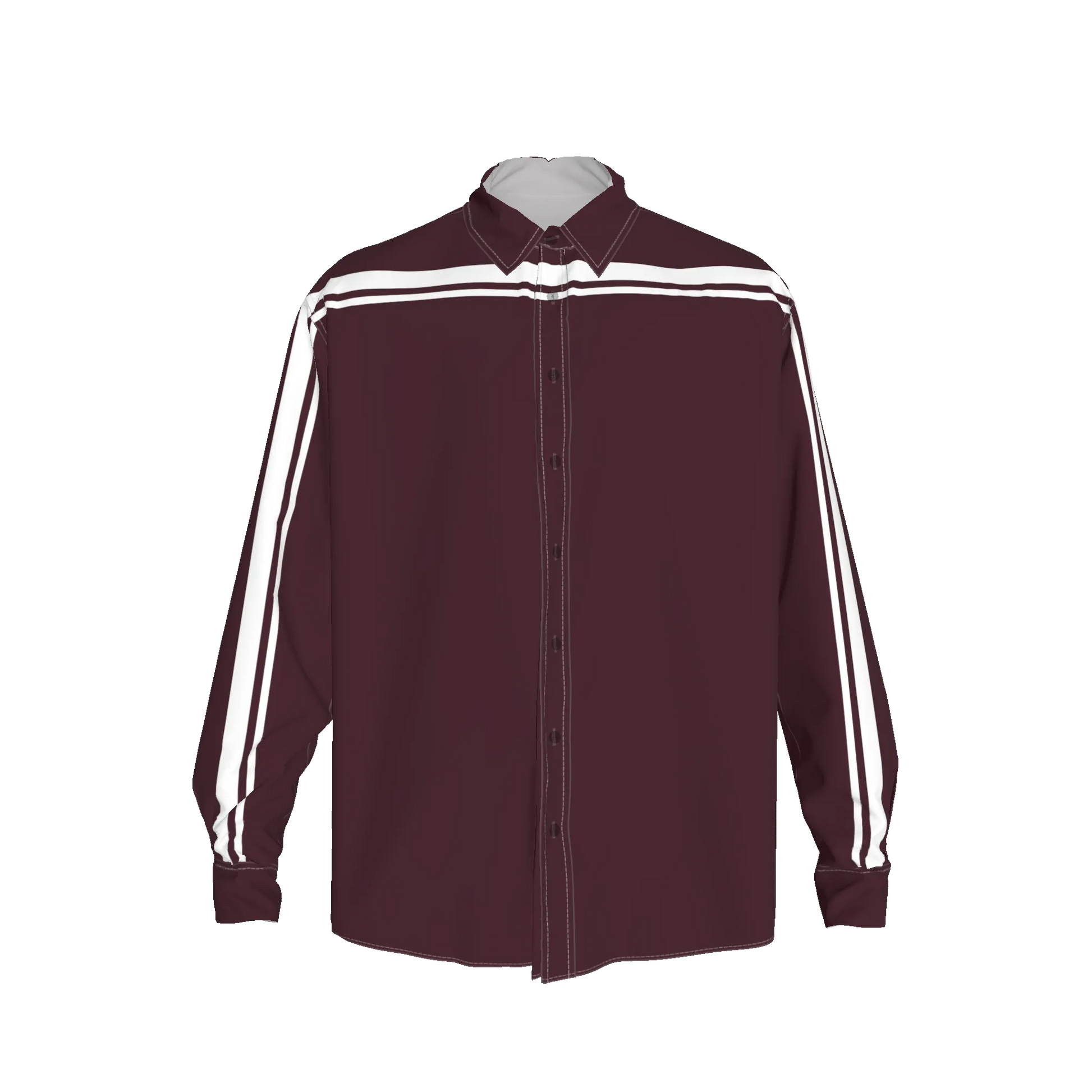Maroon MotoStripe™ Oversized Men's Shirt