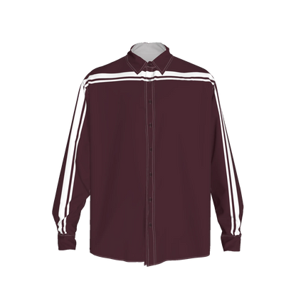 Maroon MotoStripe™ Oversized Men's Shirt