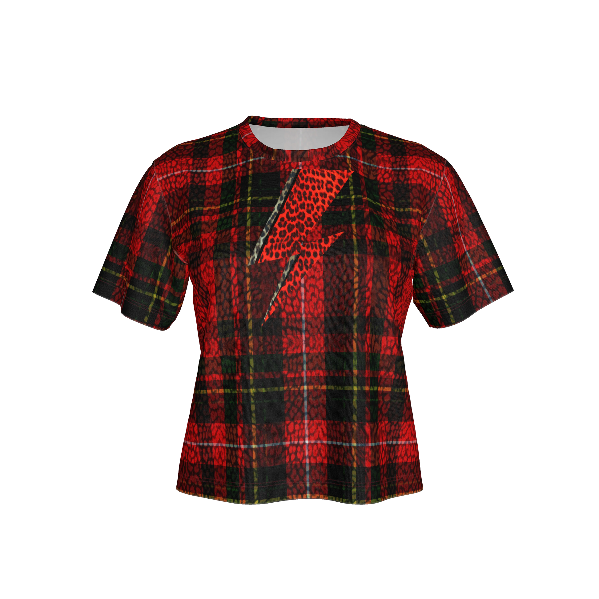 Tartan Leopard Bolt Tee