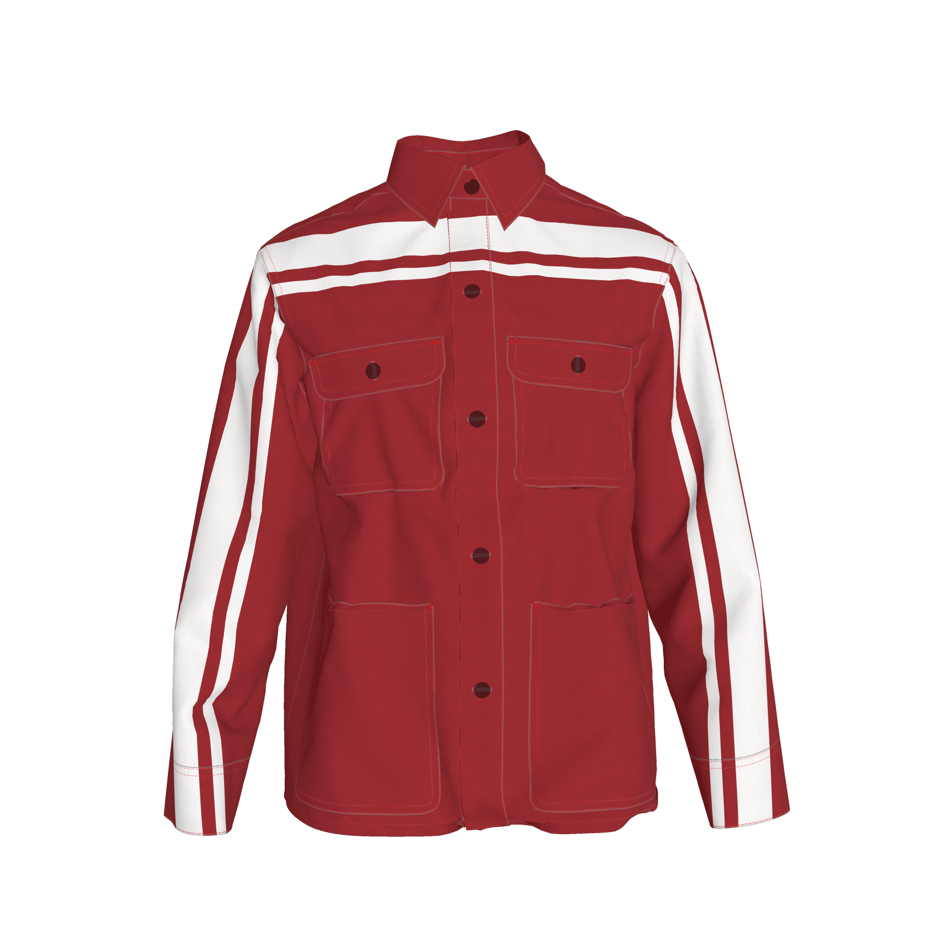 🟥⬜ Red Wide MotoStripe™ Coat