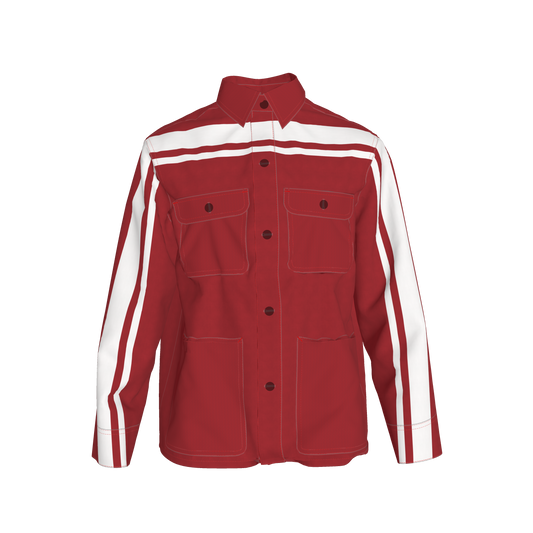 🟥⬜ Red Wide MotoStripe™ Coat