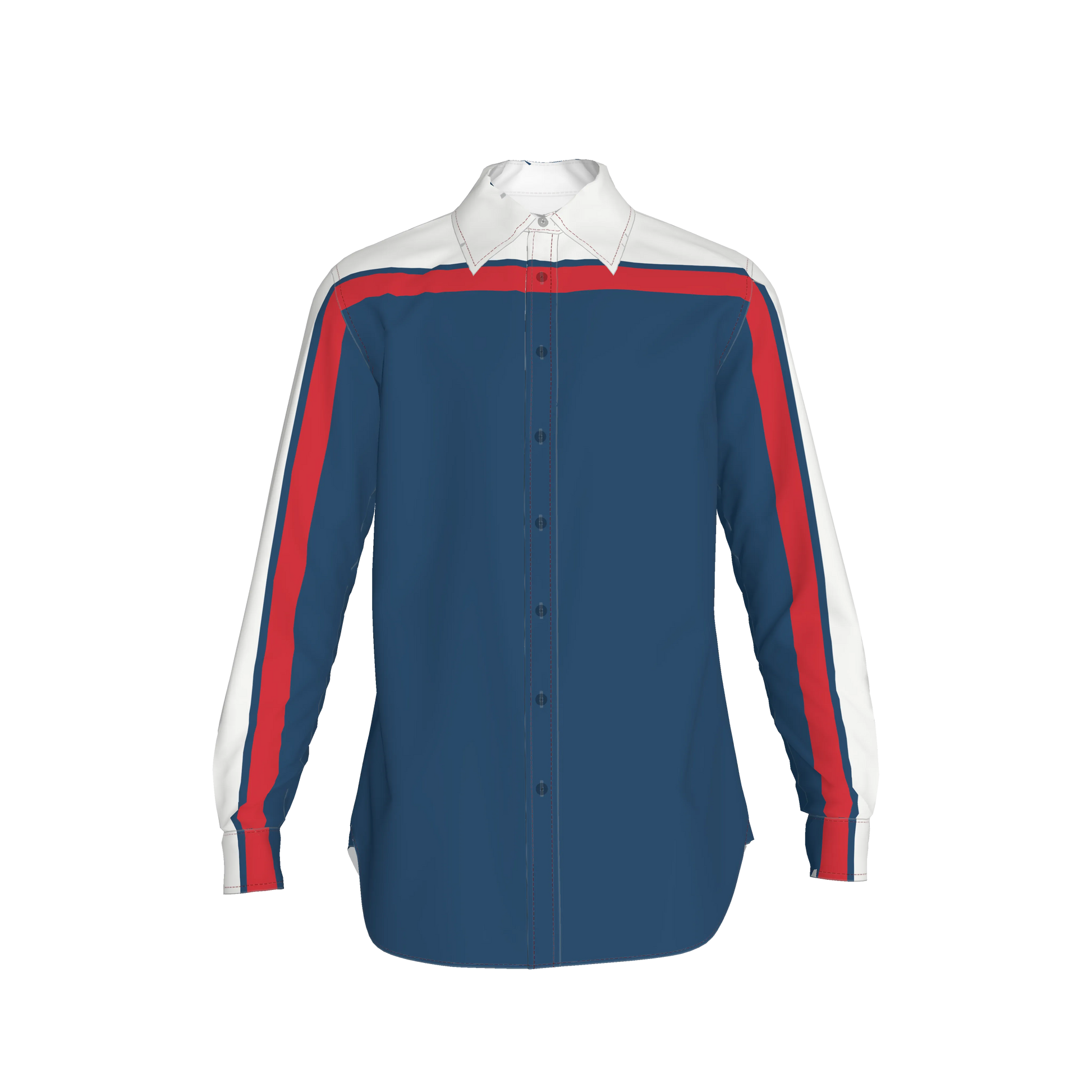Red, White & Blue MotoStripe™ Button-Down Shirt