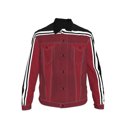 Crimson MotoStripe™ Jean Jacket