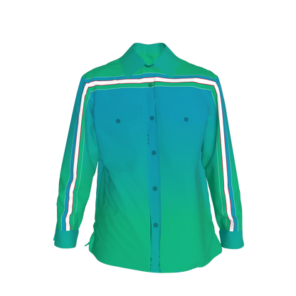 blue to green gradient with Uzbekistan MotoStripe™