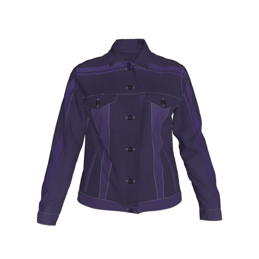 Deep Purple MotoStripe™ Jean Jacket