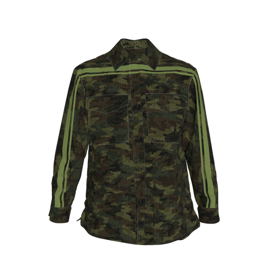 Camo Knit Green MotoStripe™ Shirt Jacket