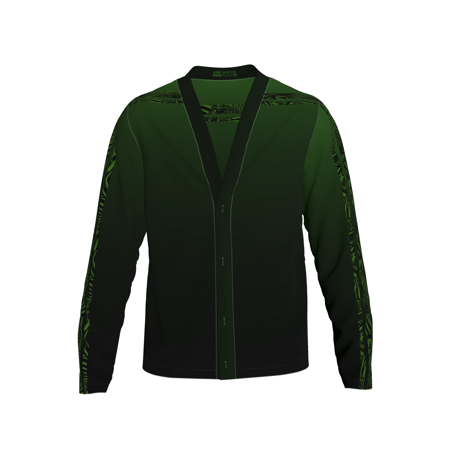 Green Zebra MotoStripe™ Terry Cardigan