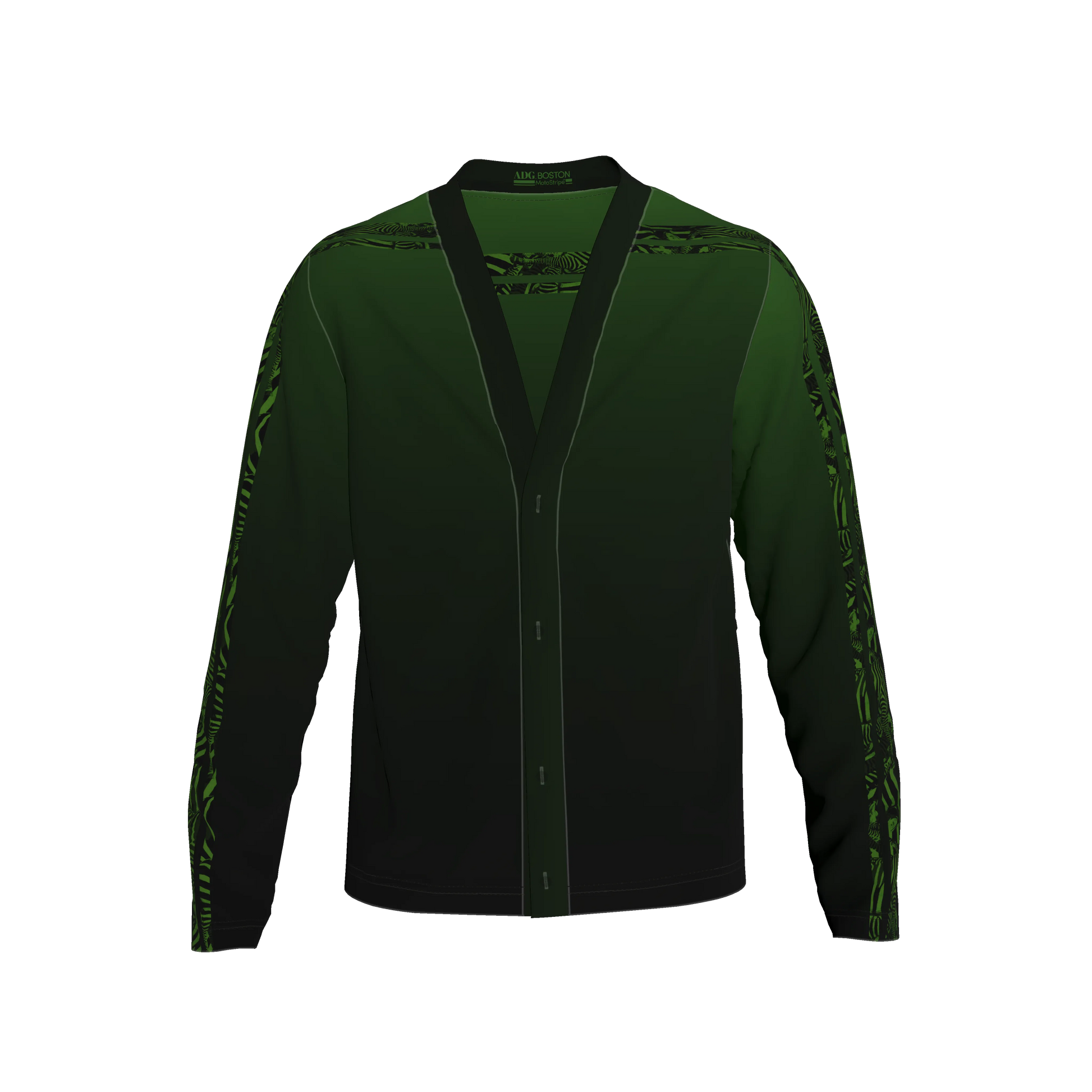 Green Zebra MotoStripe™ Terry Cardigan