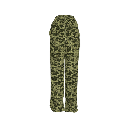 Green Forest Faux Knit 🌲🧶 Drawstring Pants
