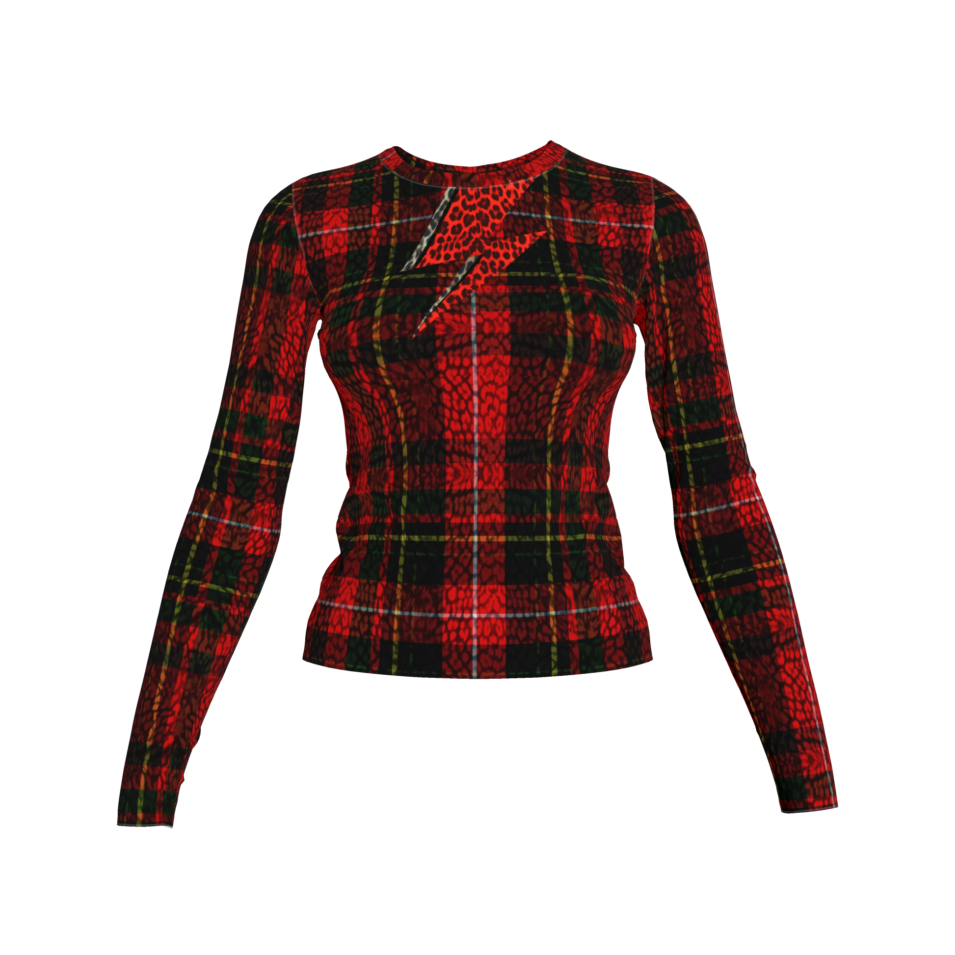Bolt Leopard Tartan Tee
