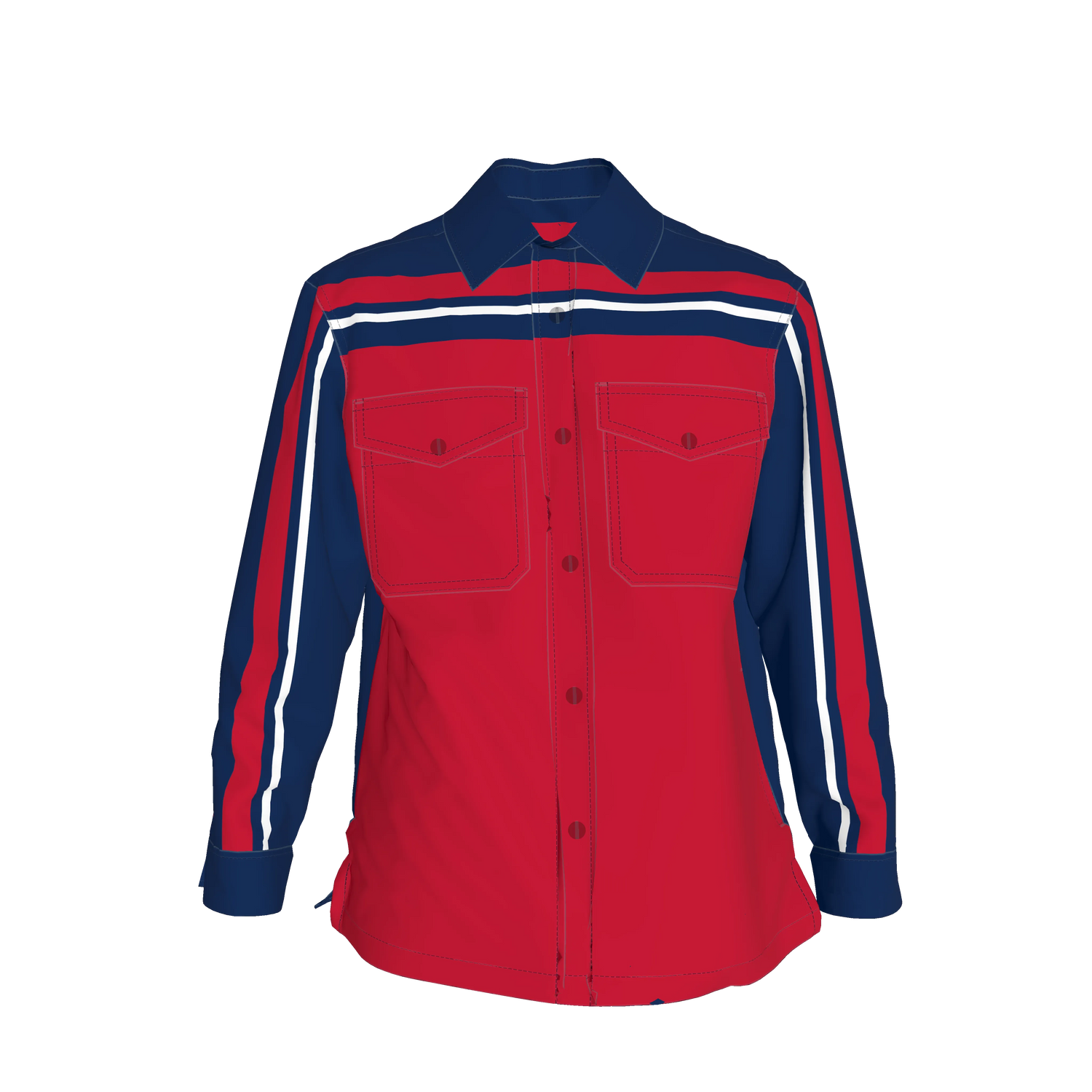 Red, White & Blue MotoStripe™ Shirt Jacket 🟥⚪🟦🎉🏎️🏁