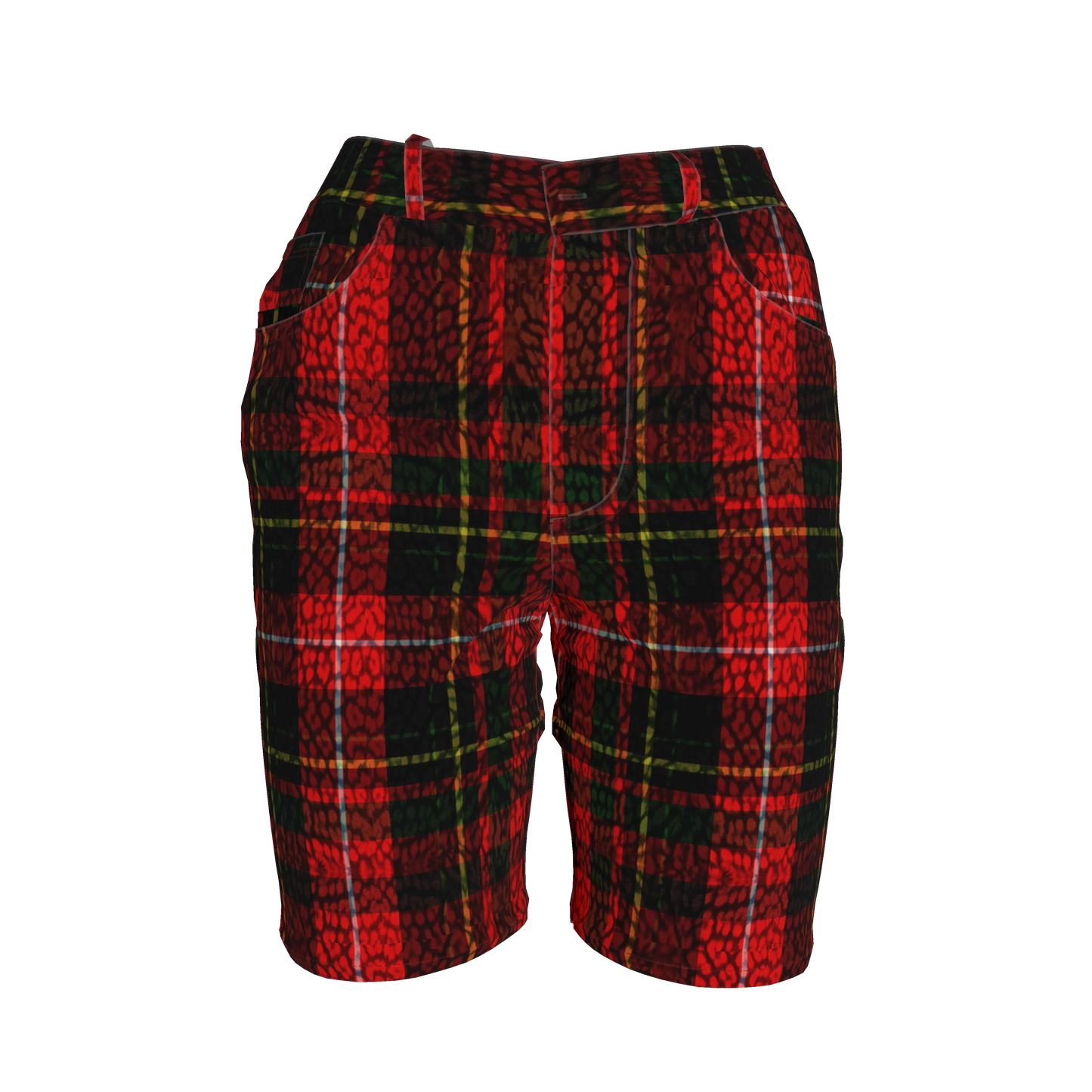 Leopard Tartan MotoStripe™ Women's Shorts
