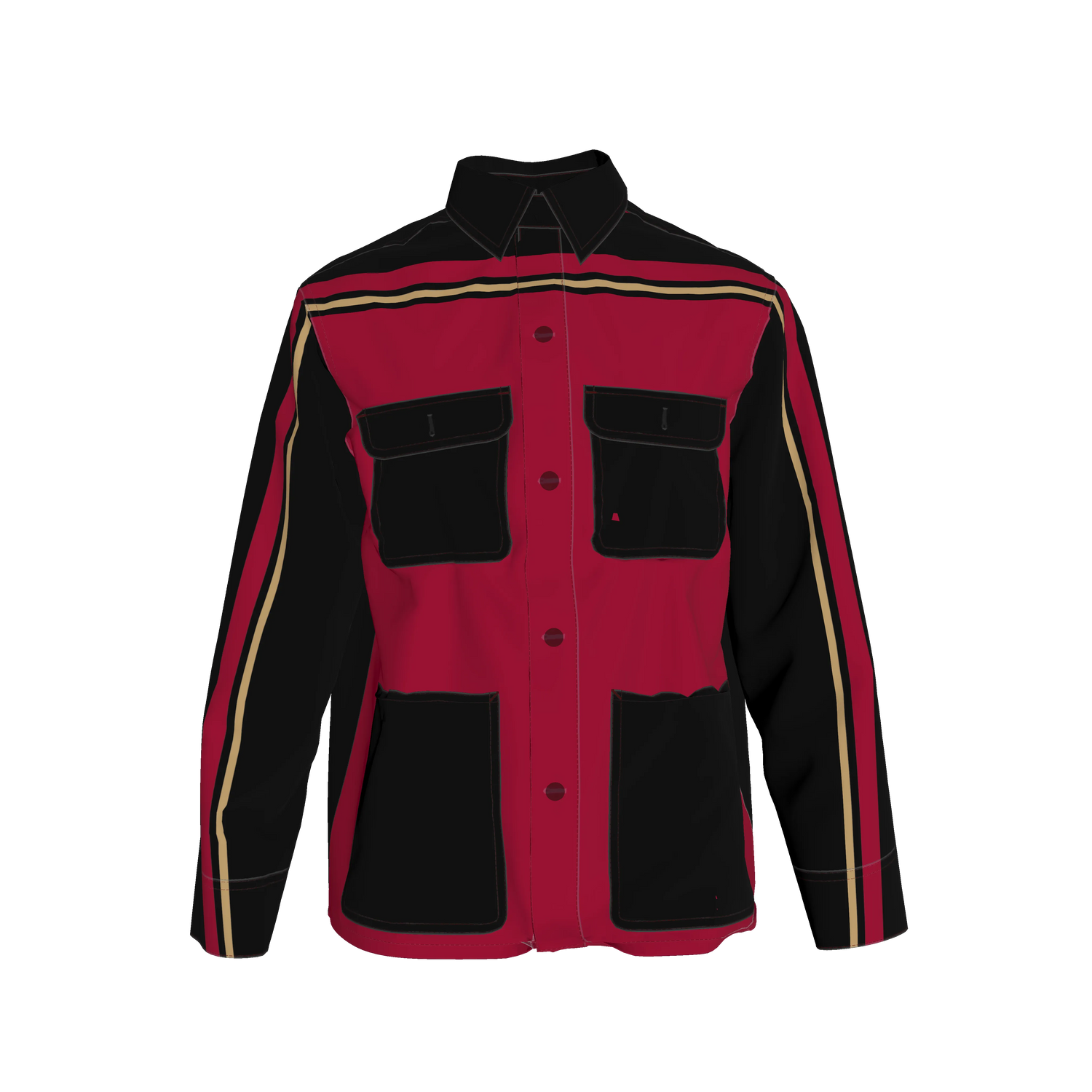 Maroon, Black and Gold MotoStripe™ Chore Coat