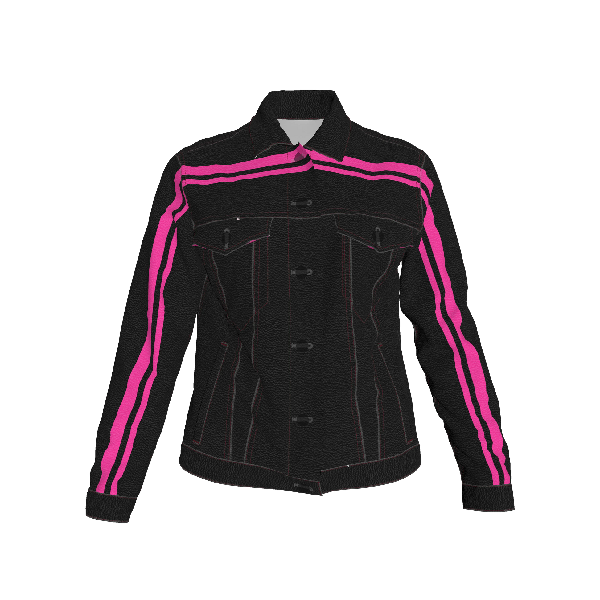 Pink MotoStripe™ Jean Jacket 🖤💖🏁