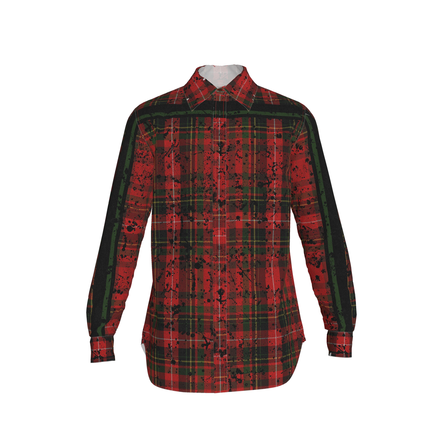 Splat Tartan Green MotoStripe™ Shirt