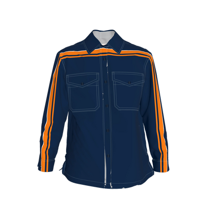 Navy & Orange MotoStripe™ Shirt Jacket Copy